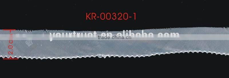 Width 2.0 Centimeter White Chiffon Nylon Braid Trimming