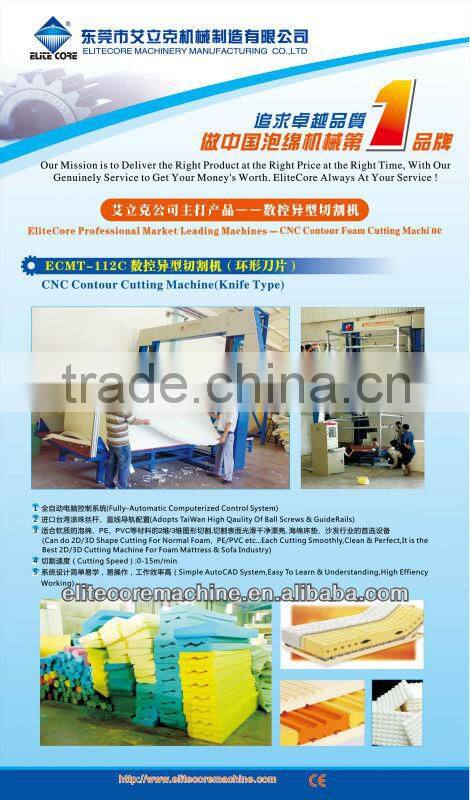 Hot Sales!CNC Contour foam cutting machine/sponge cutting machine/foam machine/sponge machine