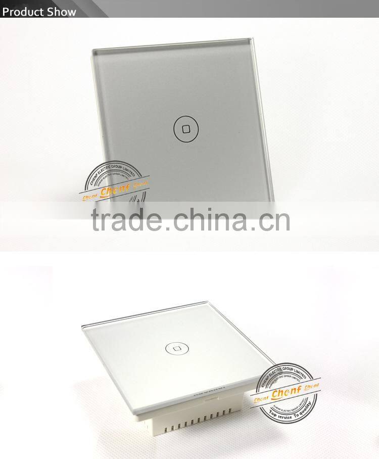 CE Approval Glass Panel Smart Wall Touch Sensitive Light Switch