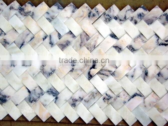 marble mosaic tile, round marble mosaic, stone mosaic