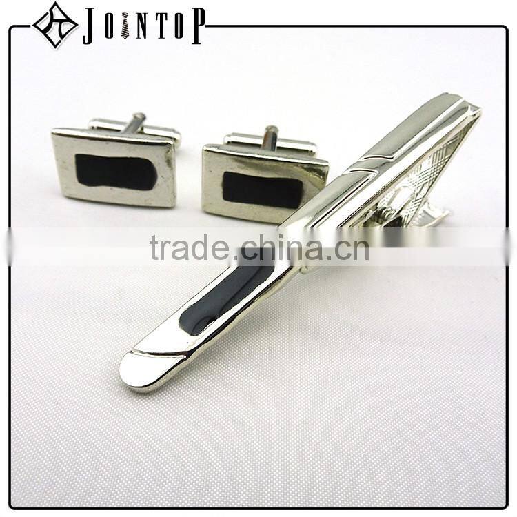 custom good quality popular design cufflink and tie clip