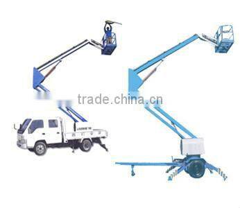 Truck bed fixed hydraulic boom lift platform for rental and dealing