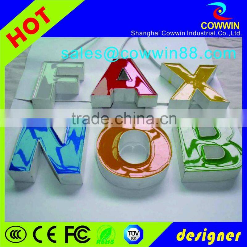 3D letter light box outdoor signage