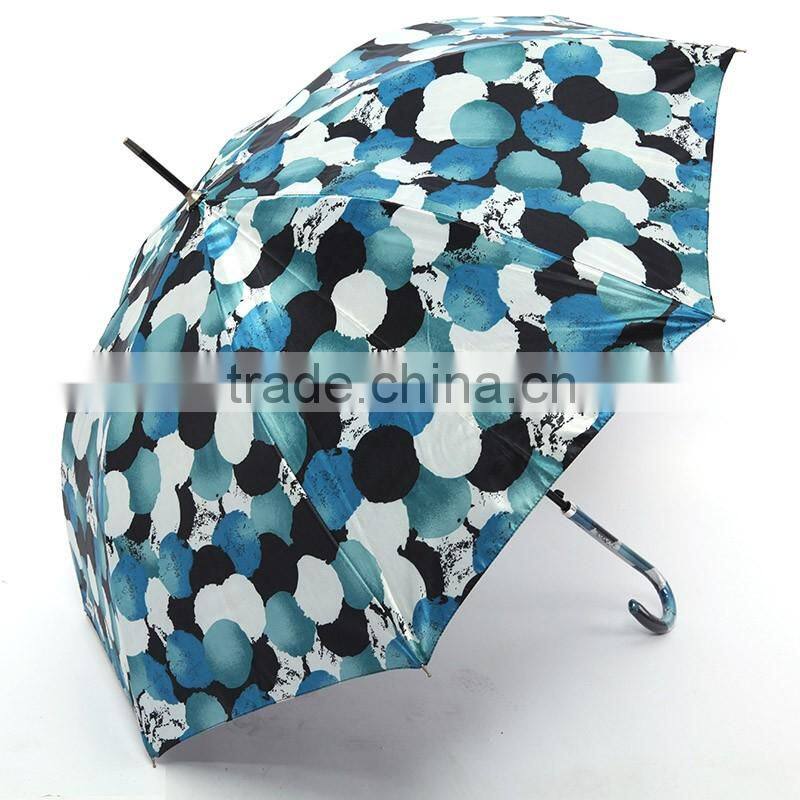 girl flower print cyan color heat transfer umbrella