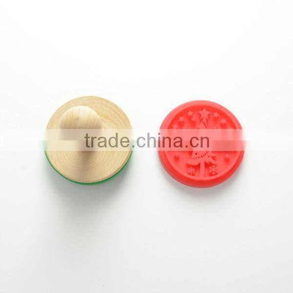 Silicone and Wooden Stamp Cookie Stamp