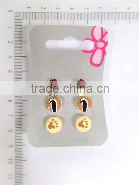 Lovely acrylic carton squirrels earring set for children