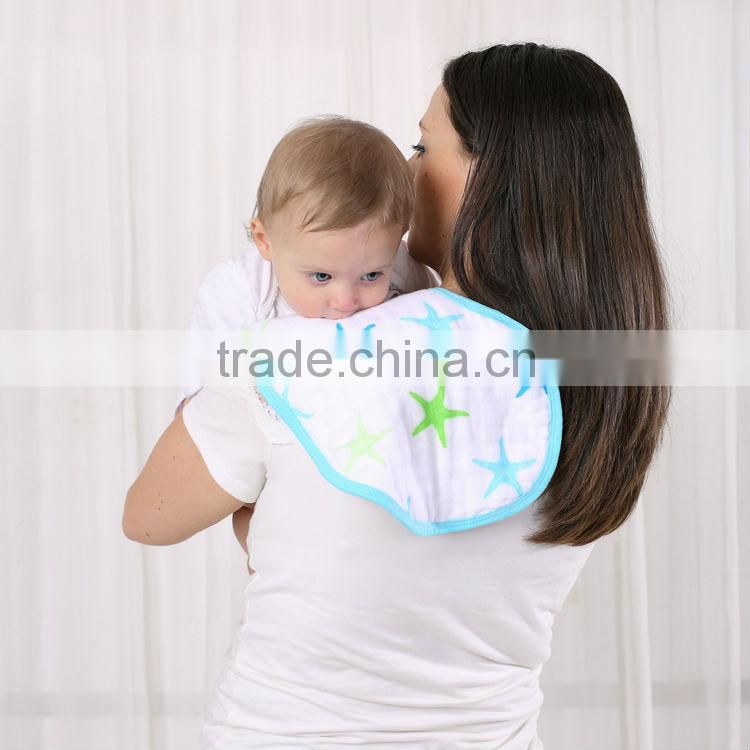 LAT Snap Bibs 100% cotton muslin baby bibs baby burp cloth