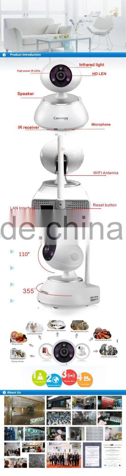 IP Camera HD 720P P2P wireless ptz wifi ip camera wireless cctv camera baby monitor home security system