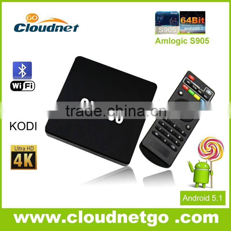 China 2016 Amlogic S905 Quad-core 64 bit internet Andriod TV Box