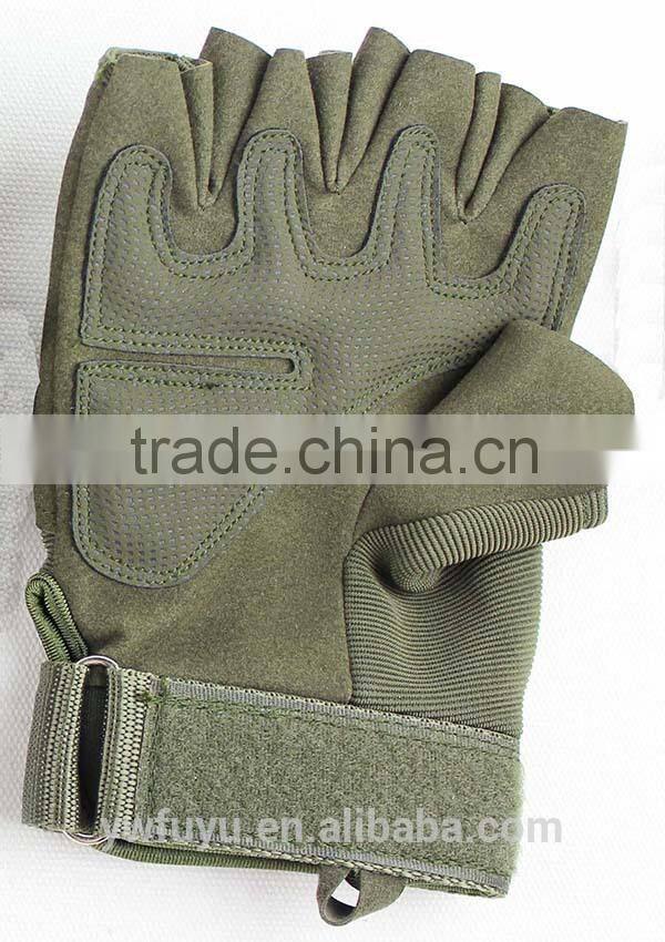military half finger gloves with hard kunckle black tan olive green