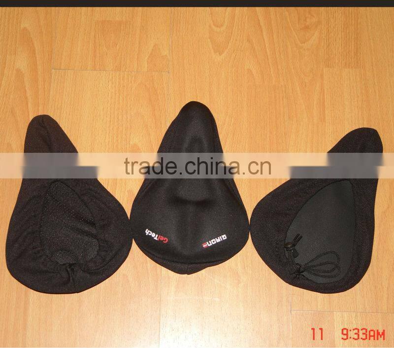 2016 Hot selling!2015 High Quality Waterproof Gel Bicycle Seat Covers with Nylon Coating,Useful Bike Gel Seat Saddle