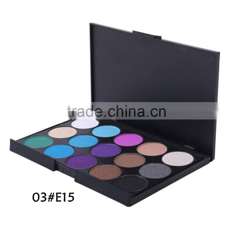 Newest Cheap Romantic color Makeup Shinning Eye Shadow ,15 colors Mixed Glitter Matte Eyeshadow Palette