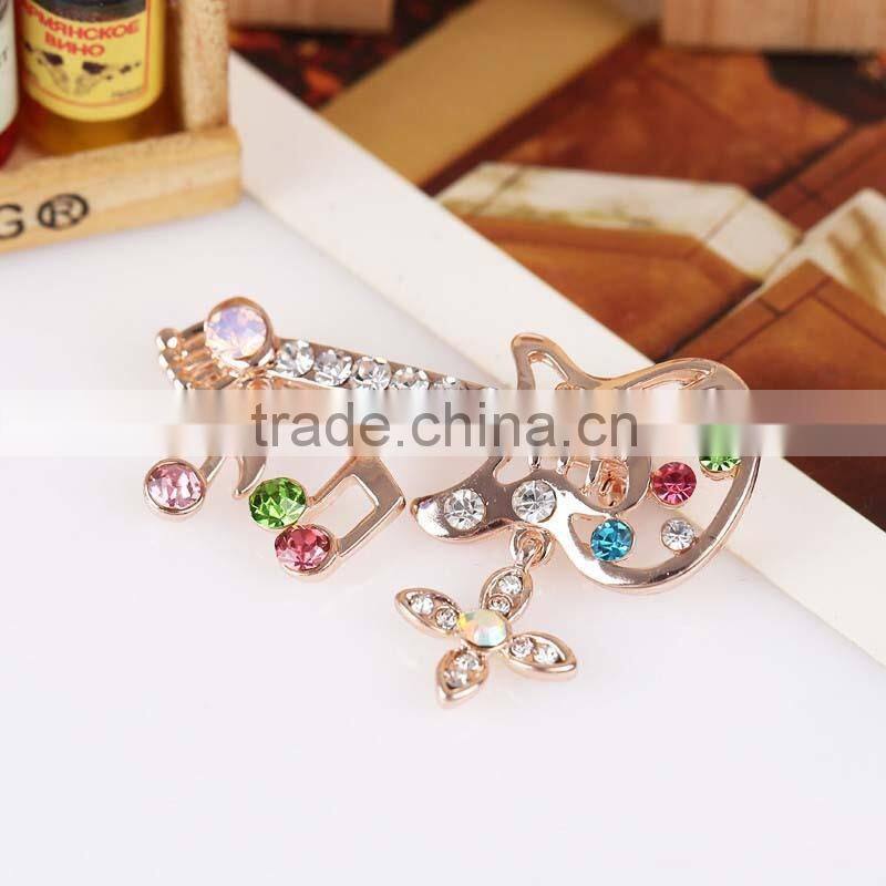 2016 new trendy Animal Brooch Crystal rhinestone cute monkey brooch