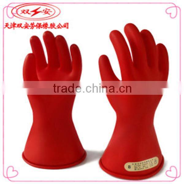 industrial heavy duty rubber glove/orange industrial rubber glove/industrial gloves