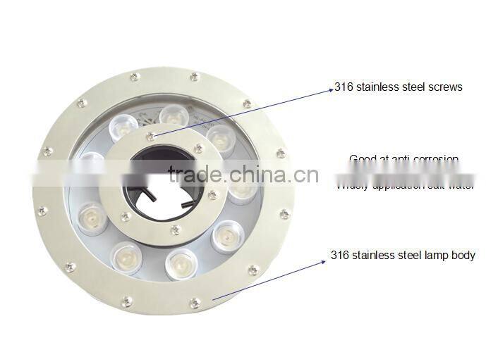 waterproof decoration fountain water led rgb 9W