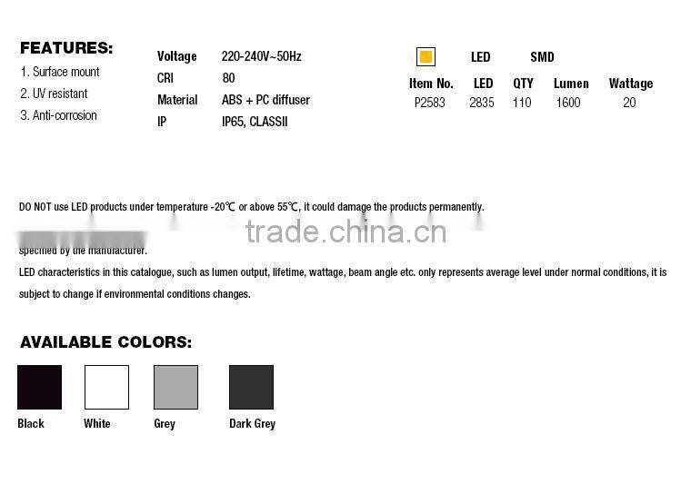 led indoor lighting/led outdoor wall light/for hotel ,meeting room,residential and offices use