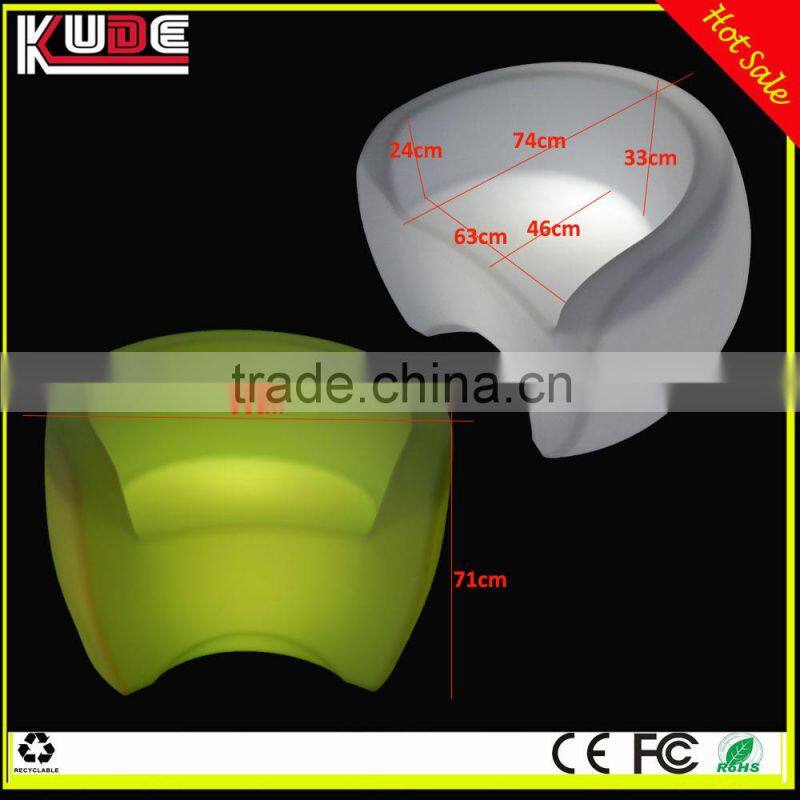 LED Furniture KD-F862 indoor LED single seat sofa with remote control