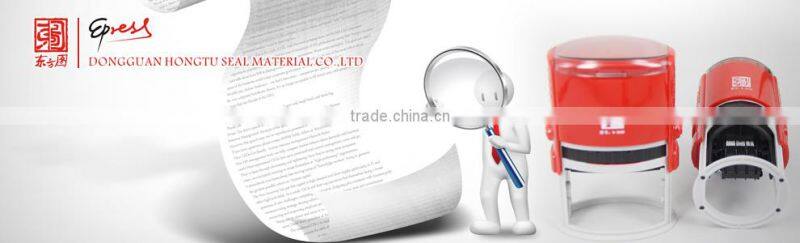 Square 50x30 Black Good Performance Plastic Pre-Inked Stamp Company Smart Inked Self Ink Stamp