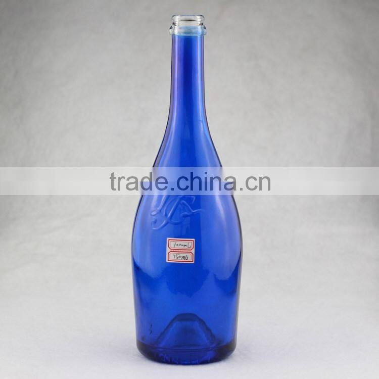 Cheap custom supplier electroplated ciroce bottles electroplated champagne bottle 750ml paint black bottle