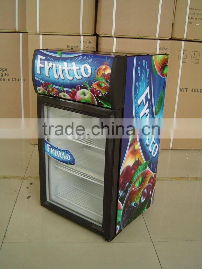 best quality countertop glass door refrigerator energy drink cooler