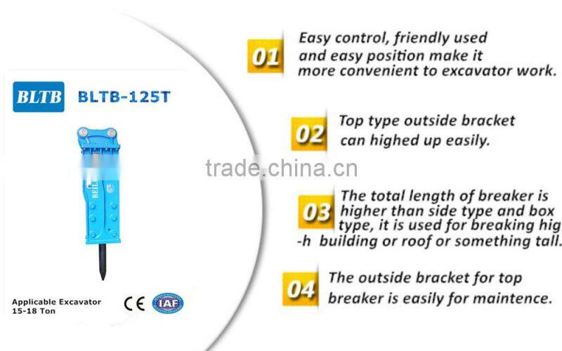 BLTB-125 Side Type fine Hydraulic Hammer for excavator with 125mm Chisel