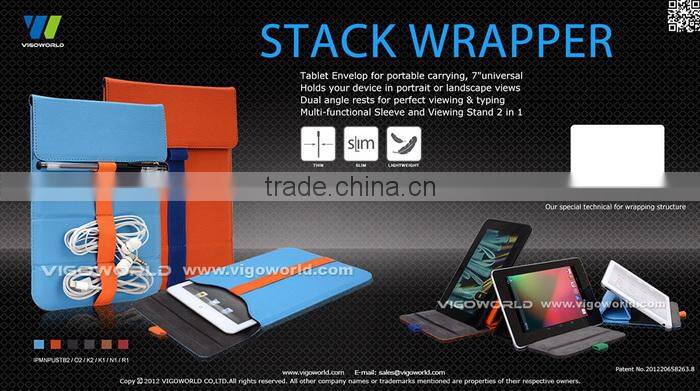 New!Leather tablet sleeve pouch case cover for 7 inch tablet