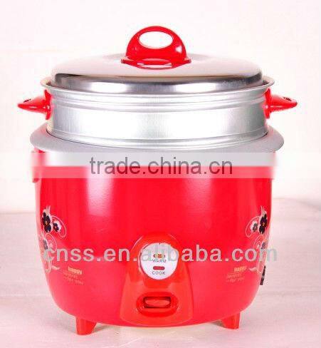 Kitchen ware household drum rice cooker with steaming basket food warmer