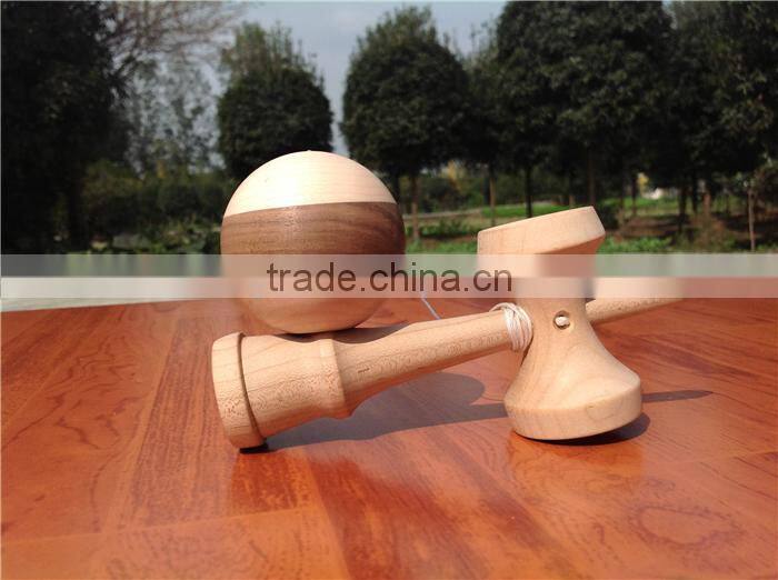 No paint walnut maple vertical stripe kendama,super fun jigsaw kendama natural