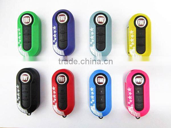 Hot sale fiat 500 3 button flip key shell for car key cover fiat 500 key cover for fiat key shell