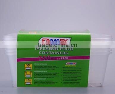 500ML RECT. TAKEAWAY FOOD CONTAINERS
