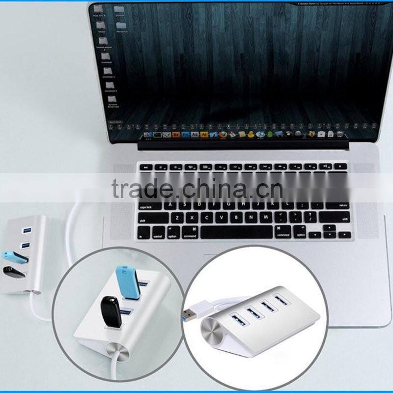 Mini 4 port USB3.0 Hub Supports 5 Gb/s Compatible with USB3.0/USB2.0/1.1
