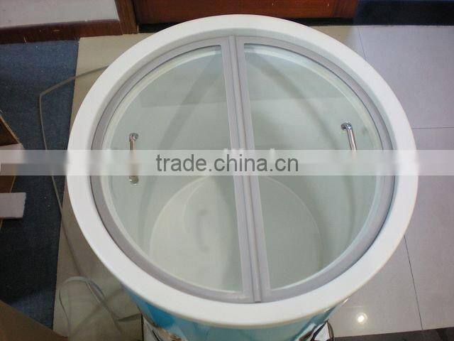 barrel fridge AC 110V / 220V 70w round electric beverage cooler 120cans 75l beer brand coolers