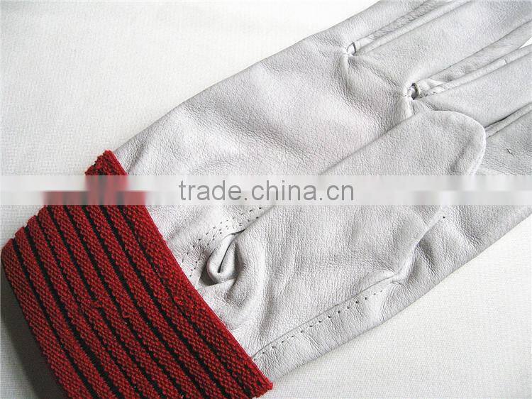 Good Quality Grain Pigskin Ladies Motorbike Leather Gloves