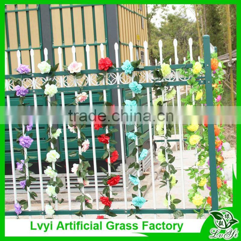 Artificial green leaf vine rose vines