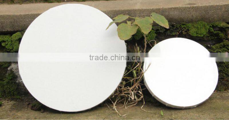 cotton round stretched canvas