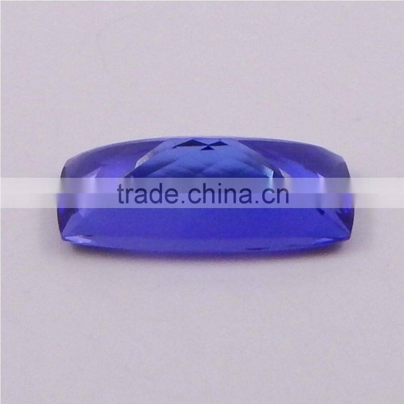 14 CTS PERFECT CUT AAA COLOR NATURAL TANZANITE 10X22 MM CUSHION