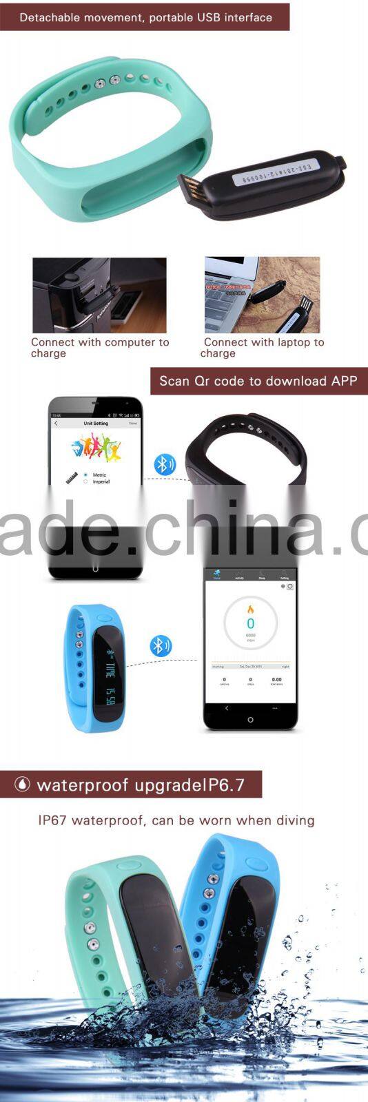 Aipker cheap price E02 watch bracelet