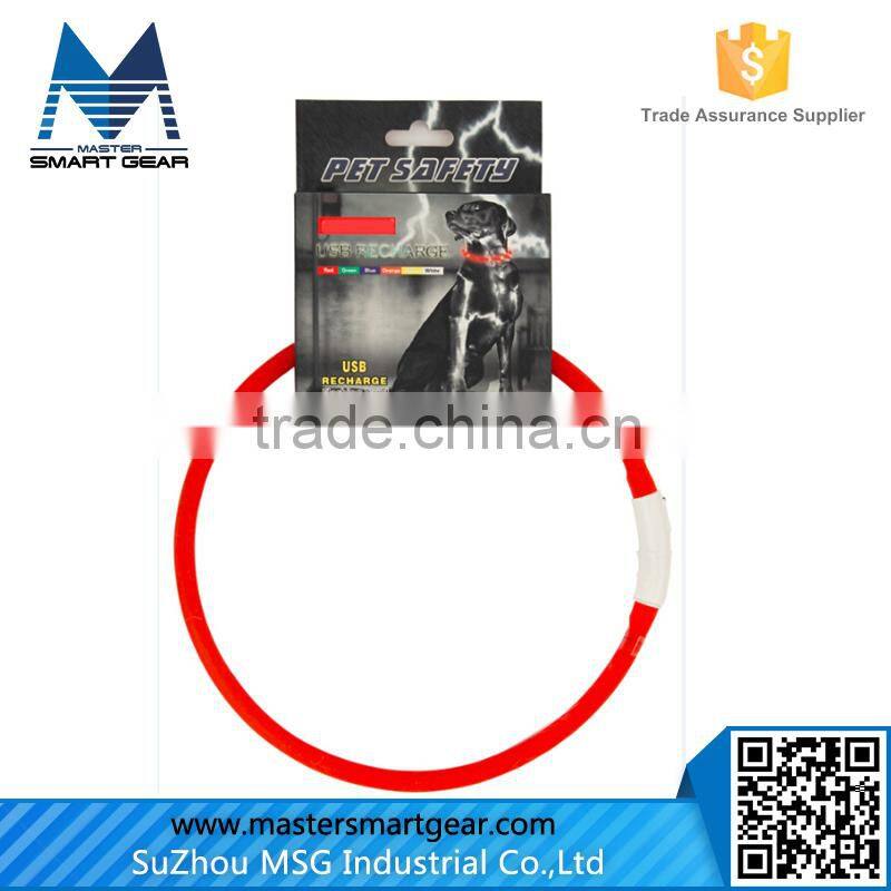 Flashing LED Lighted Dog Lead Pet Collar PT34