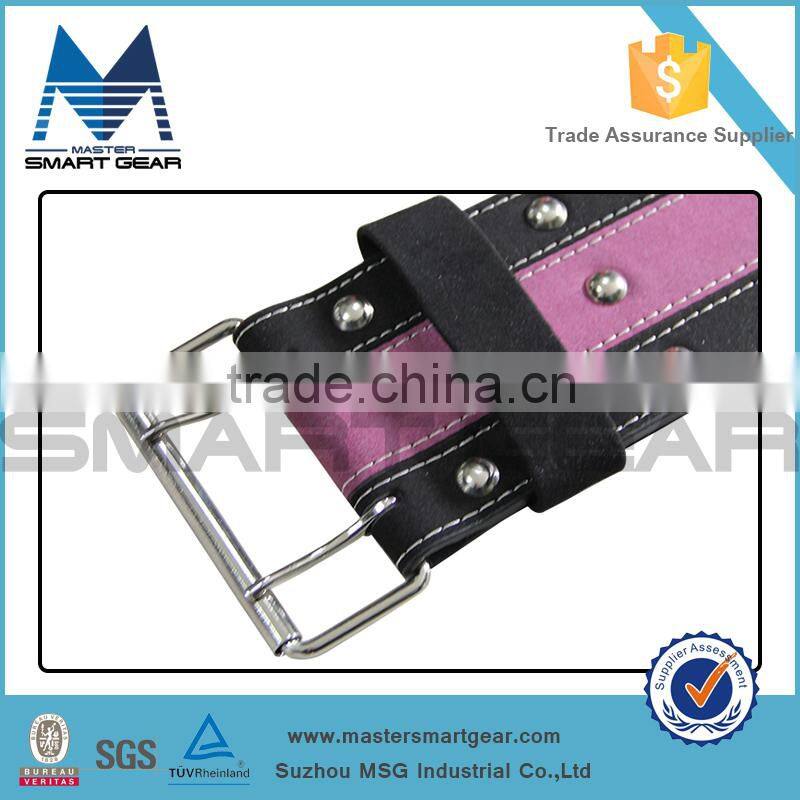 MSG Gym Fitness Heavy Duty Leather Weight Lifting Belt