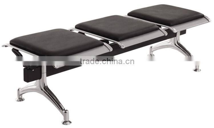 Bank stainless steel 3 seater airport waiting chair