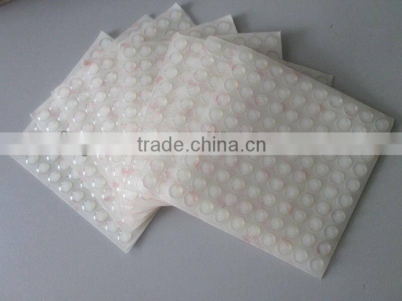 Clear adhesive bumper