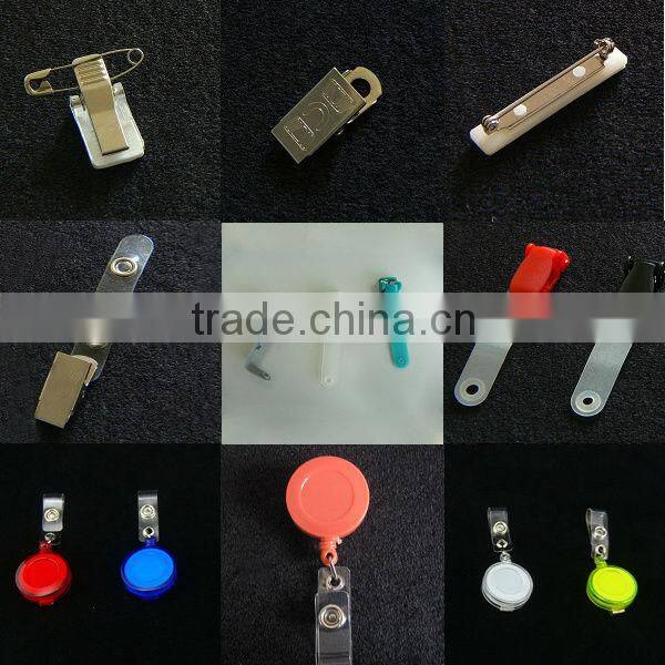 holding plastic badge clip with foam tape to connect