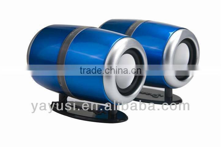 2.0-ch portable mini passive audio speaker with ce, rohs and fcc