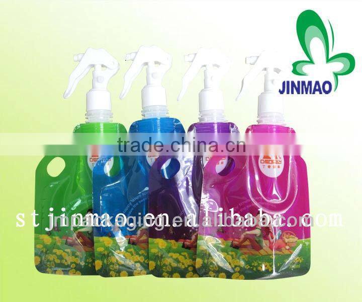 Spout top stand up pouch for beverage packaging