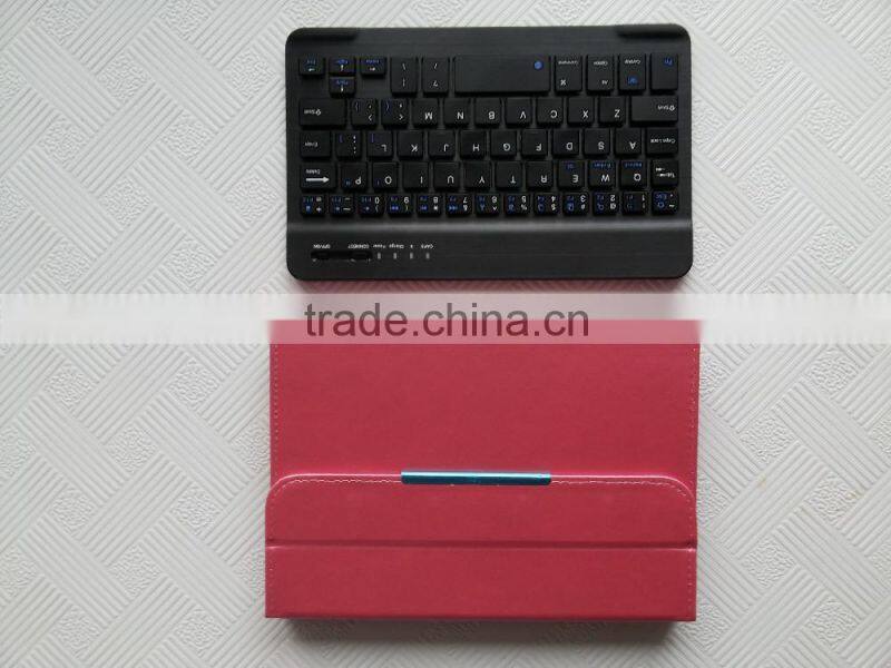 7inch PINK MADE in China Direct insertion Bluetooth keyboard cases tablet case