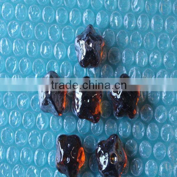 start shape glass stones,red glass stones
