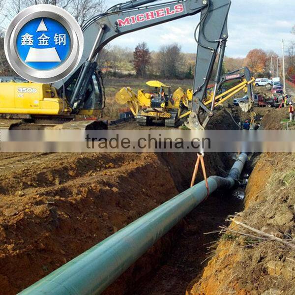 API 5L LSAW welded steel pipes with flanges at both sides