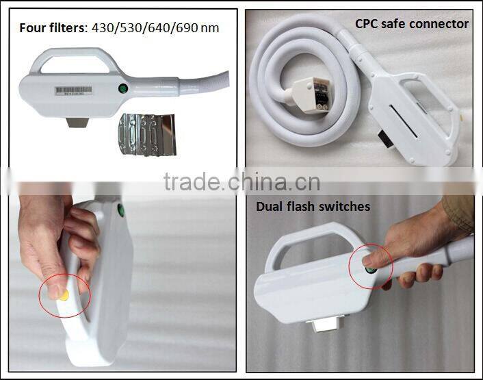 Multifunction beauty machine ipl e light