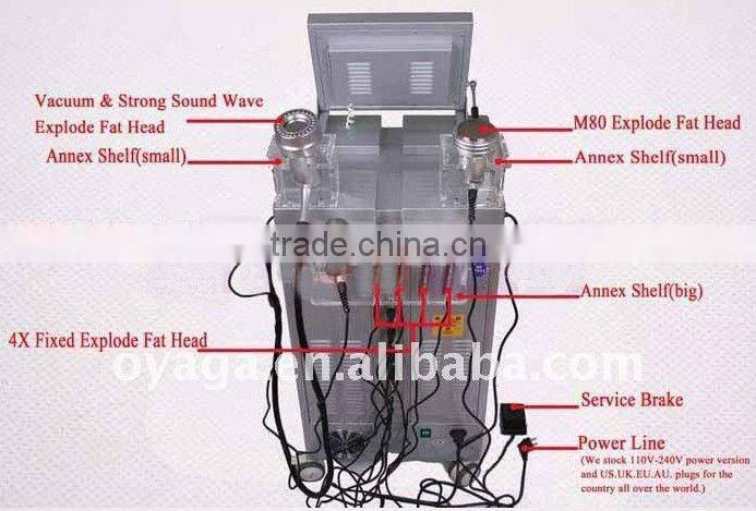 Hot! Standing Body Shaping With Cavitation and RF Handpieces For beauty salon GS8.1