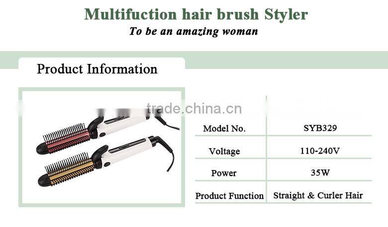 women wonder pro electric silver private label various ceramic 3 in 1 multifunction flat iron with comb